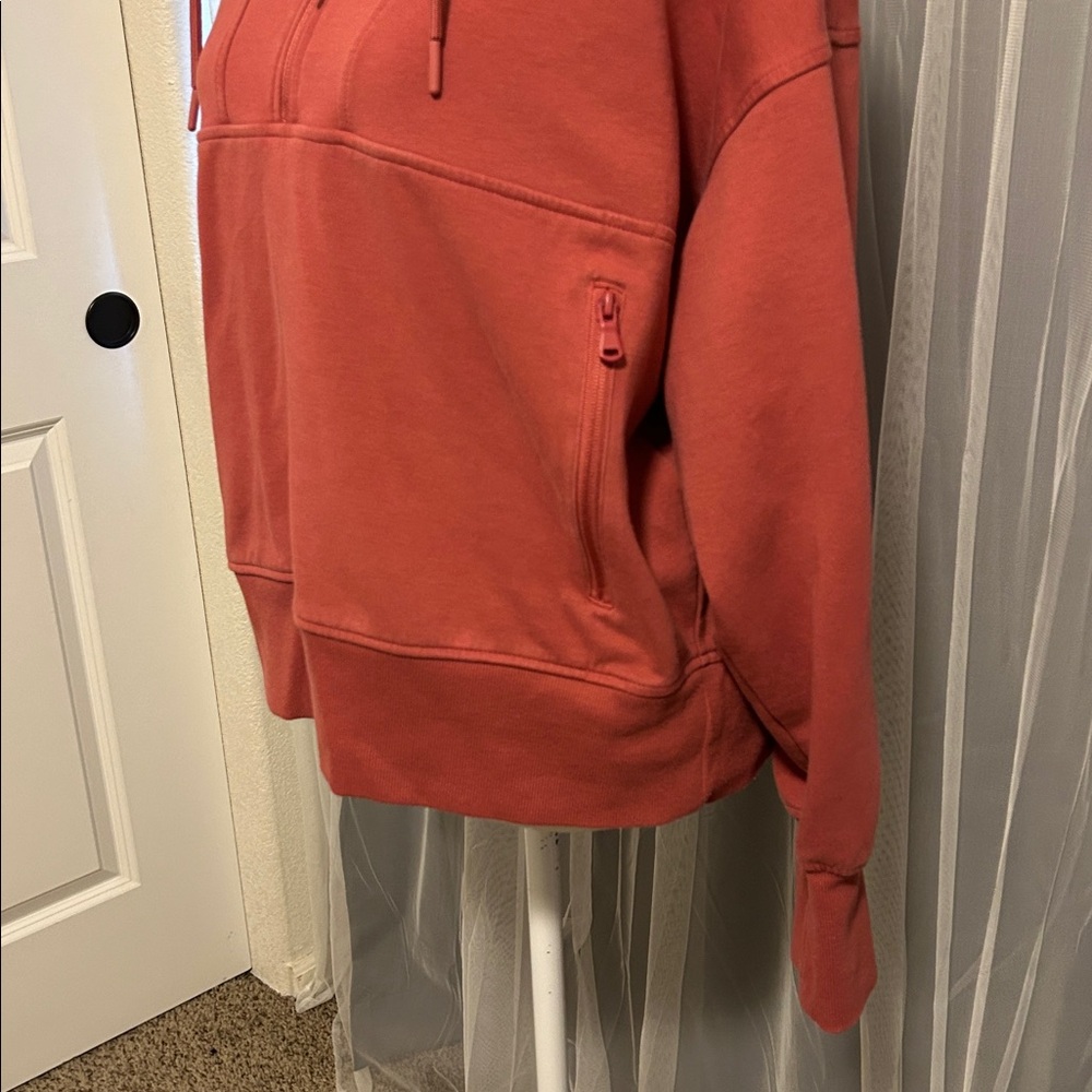 Old Navy Dynamic Fleece Pink Women's Red 1/2 Zip Scuba Style Top Size XL - Picture 3 of 6
